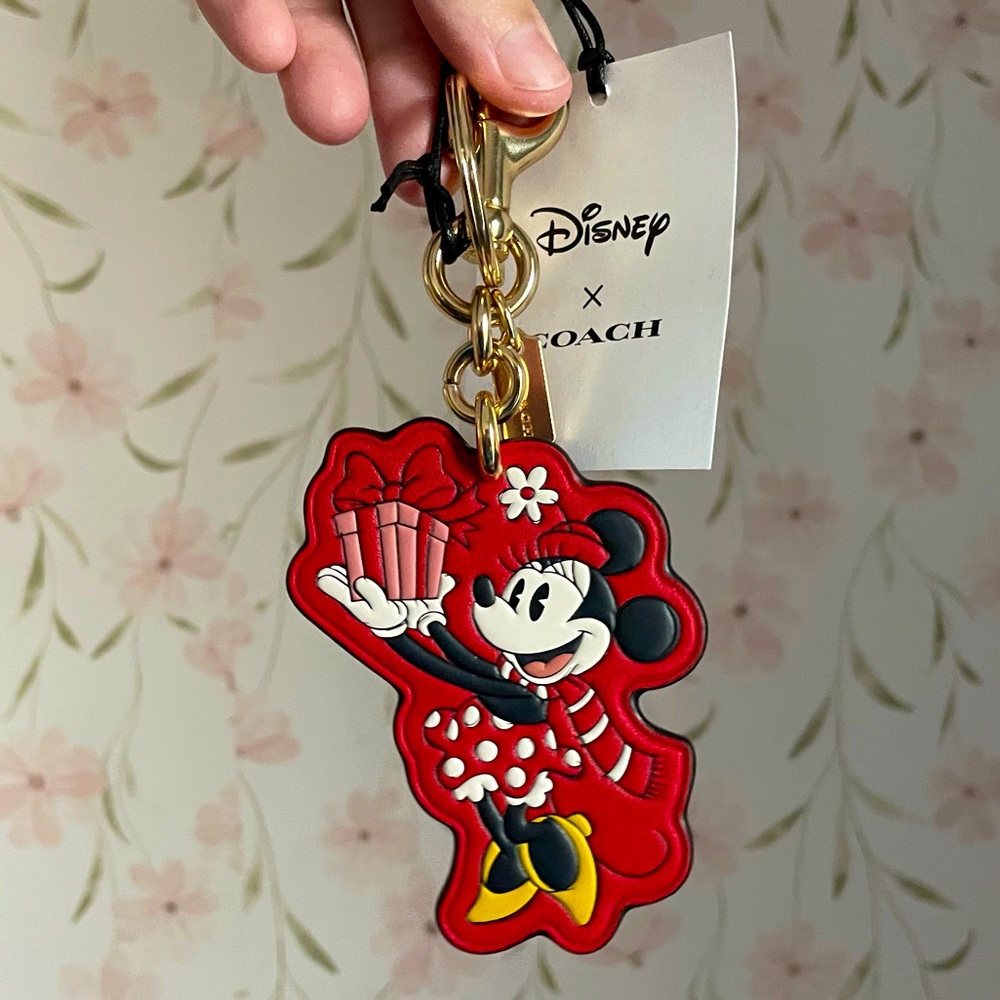 Coach x Disney Minnie Mouse bag/key charm